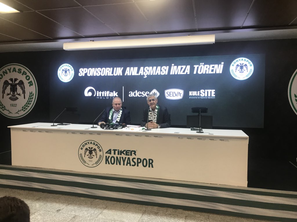 Konyaspor, İttifak Holding ile forma sponsorluğu anlaşması imzaladı
